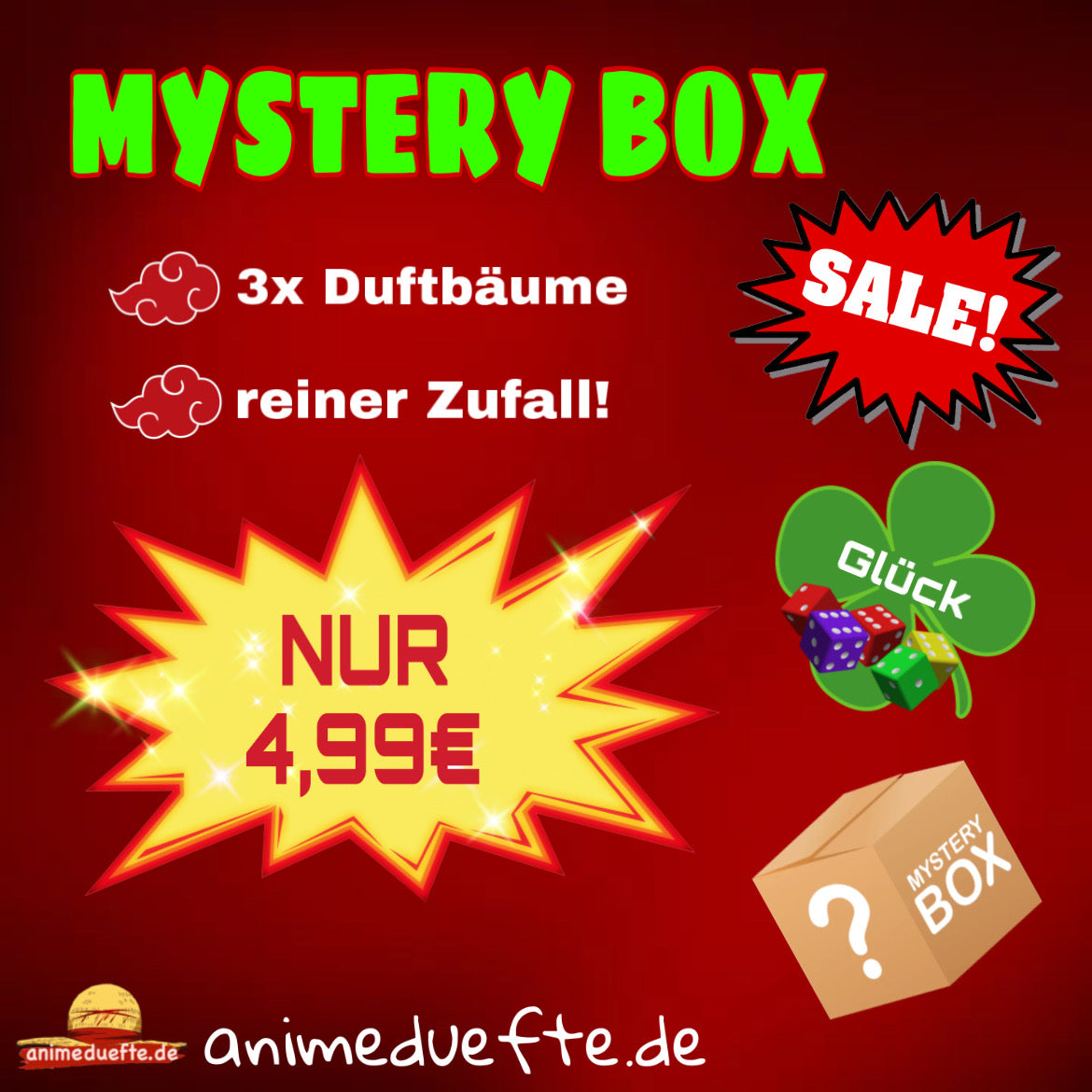 MYSTERY BOX / Lufterfrischer Mix / 3x Duftbäume